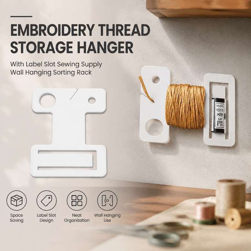 Sewing Label - Embroidery Thread Storage Hanger With Label