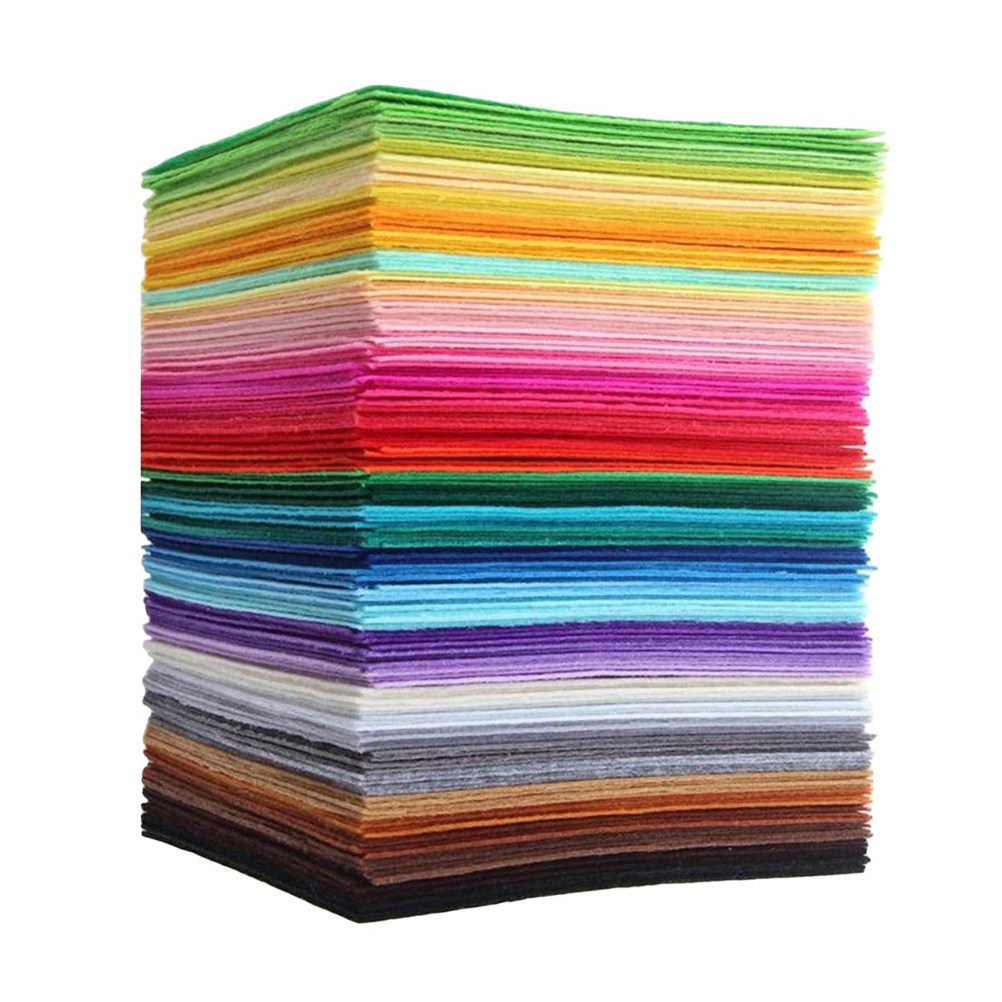 Sewing Textile Art - 40Pcs Colorful Nonwoven Fabric Sheets 15x15cm