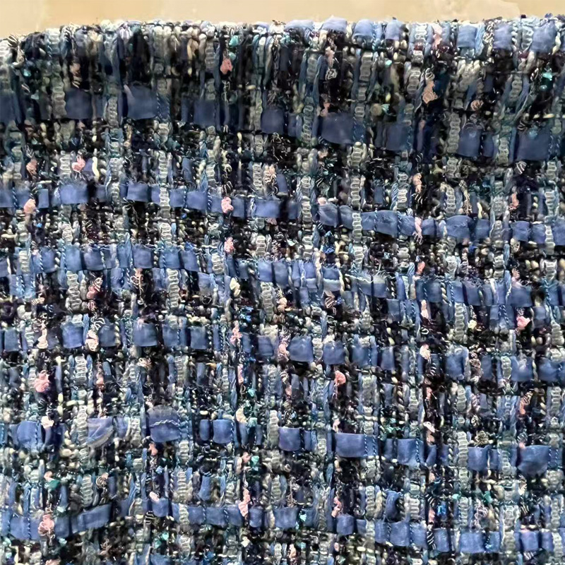 Blue Yarn-dyed Heavy Industry  - đánh giá và giá Sewing Tweed Fabric