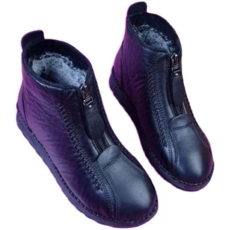 Winter Women Ankle Boots Fashi - đánh giá và giá Sewing Front Zipper