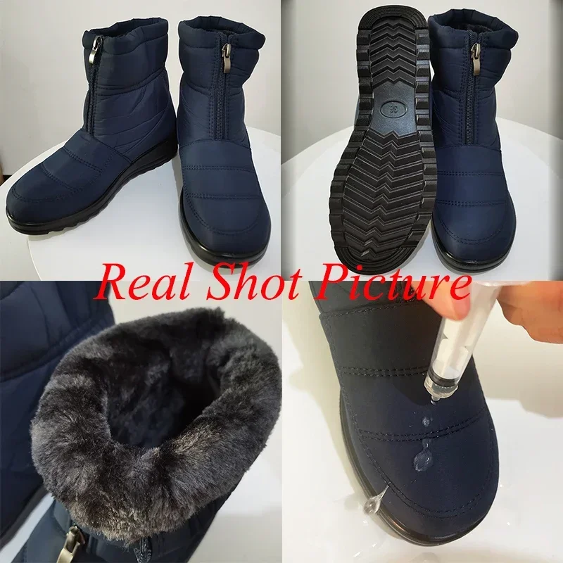 Non Slip Waterproof Snow Boots - đánh giá và giá Sewing Front Zipper