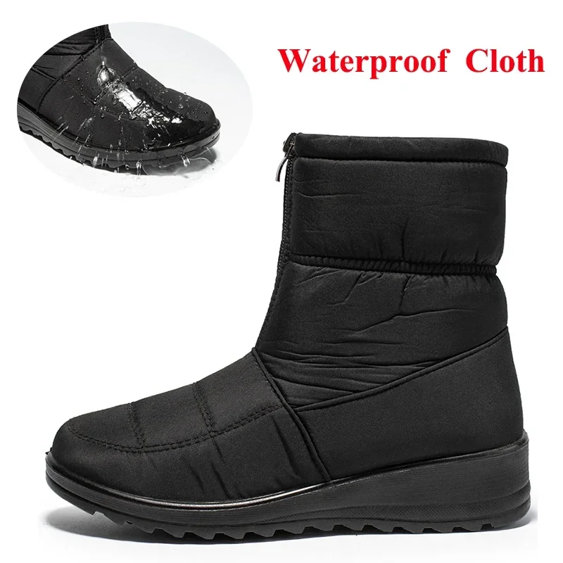 Non Slip Waterproof Snow Boots - đánh giá và giá Sewing Front Zipper