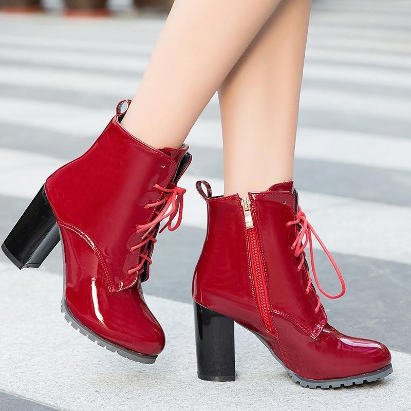 Fashion Women's Boots Ankle Ne - đánh giá và giá Sewing Front Zipper
