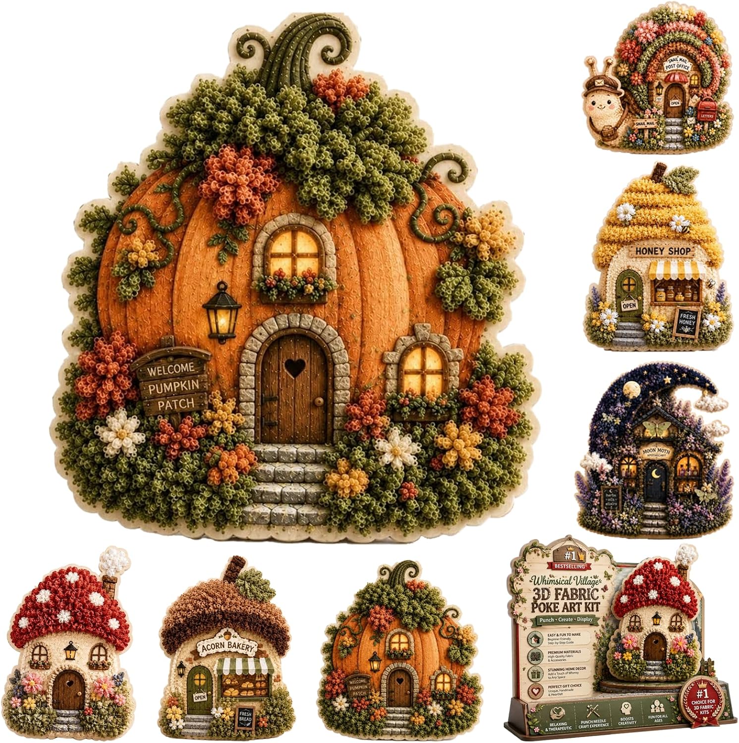 DIY 3D Fabric Poke Art Kit Whi - đánh giá và giá Sewing Textile Art