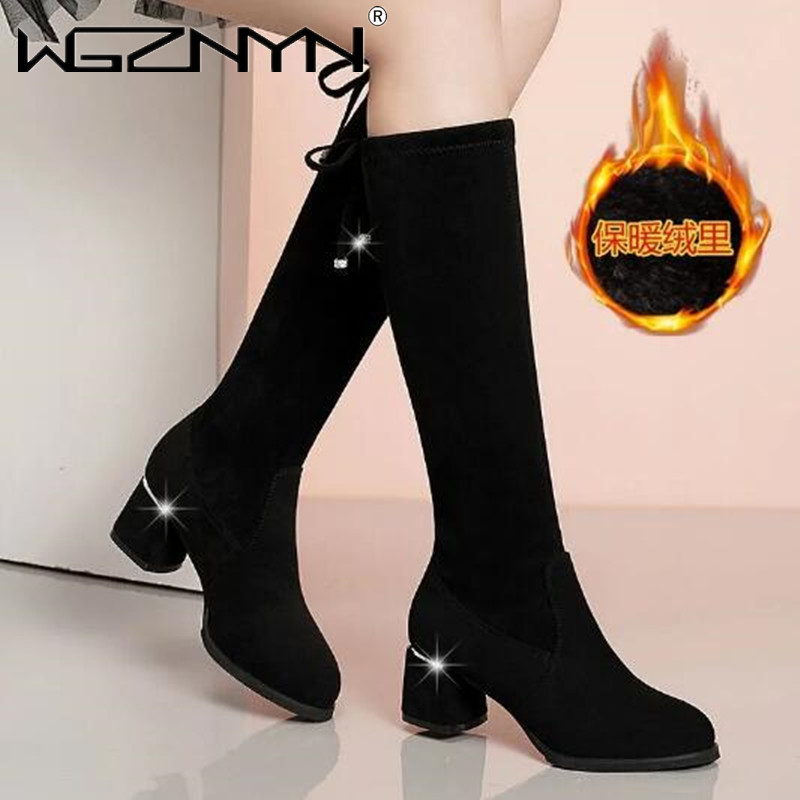 Women Autumn Winter Black Knee - đánh giá và giá Sewing Fleece