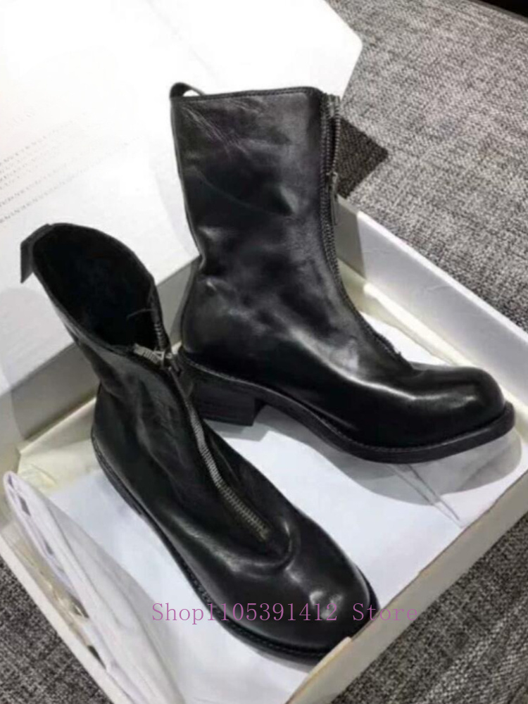 Luxury Men Shoes Genuine Leath - đánh giá và giá Sewing Front Zipper