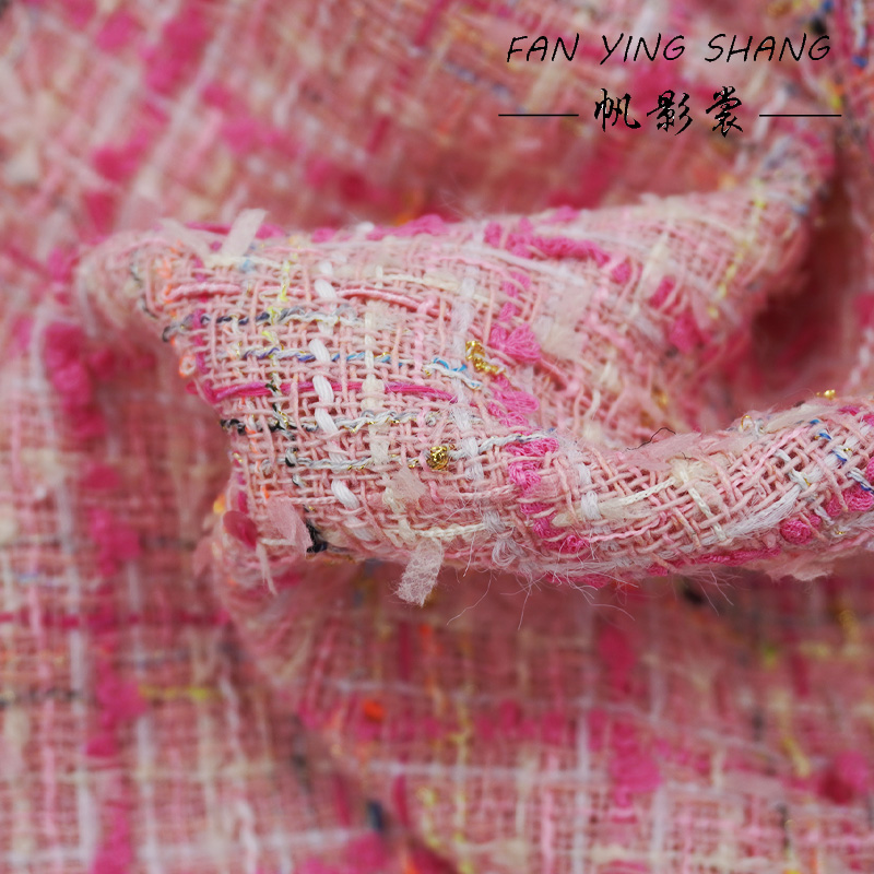 The Pink Plaid Tassel Cotton T - đánh giá và giá Sewing Tweed Fabric