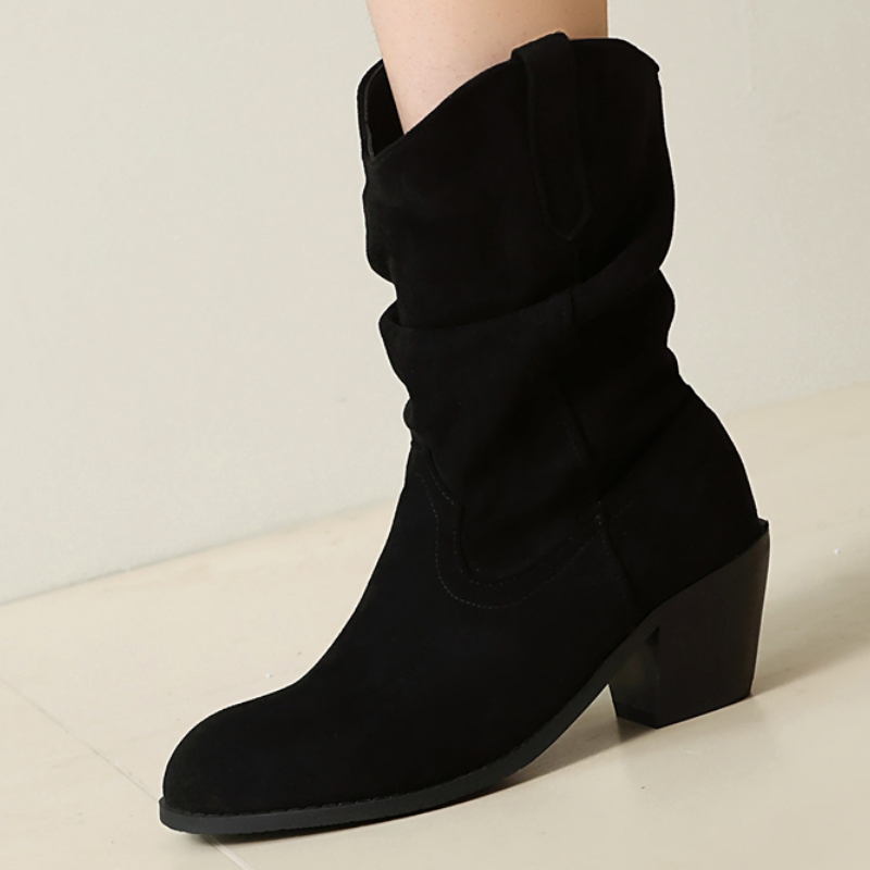 Pleated Ankle Boots for Women  - đánh giá và giá Sewing Fleece