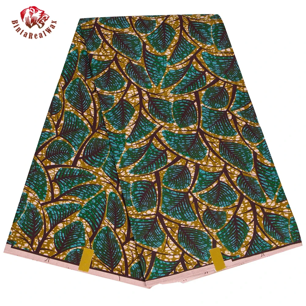 Ankara African Print Leaf Patt - đánh giá và giá Sewing Batik Fabric