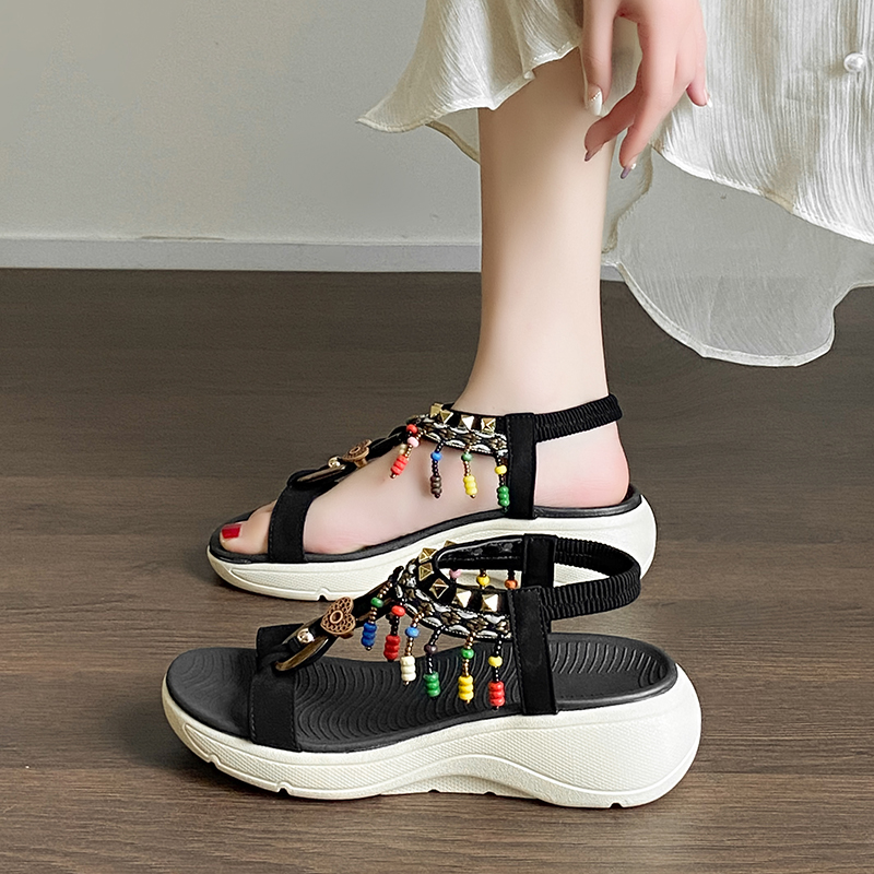 2026 New Casual Round Toe Open - đánh giá và giá Elastic Waistband Roll