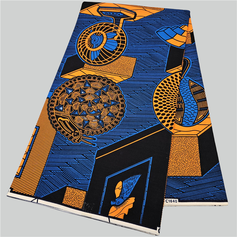 Abstract Printed Blue Cotton A - đánh giá và giá Sewing Batik Fabric
