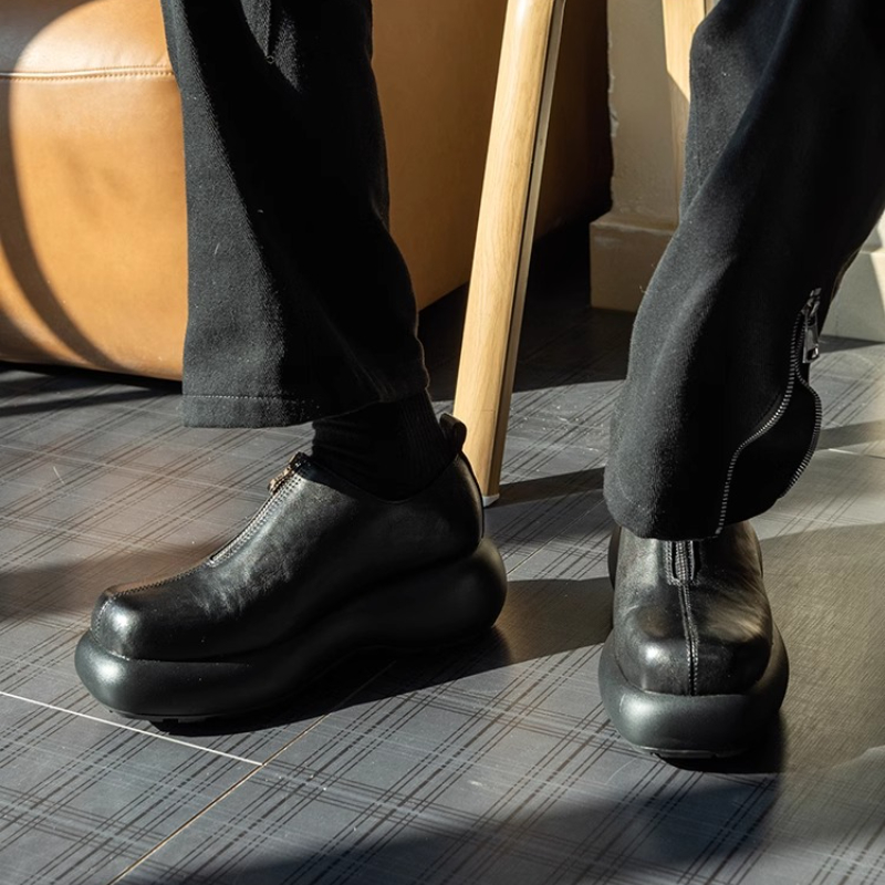 Derby Shoes for Men's Height I - đánh giá và giá Sewing Front Zipper