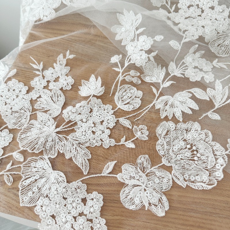 Custom Ivory White Sequin Cott - đánh giá và giá Sewing Net