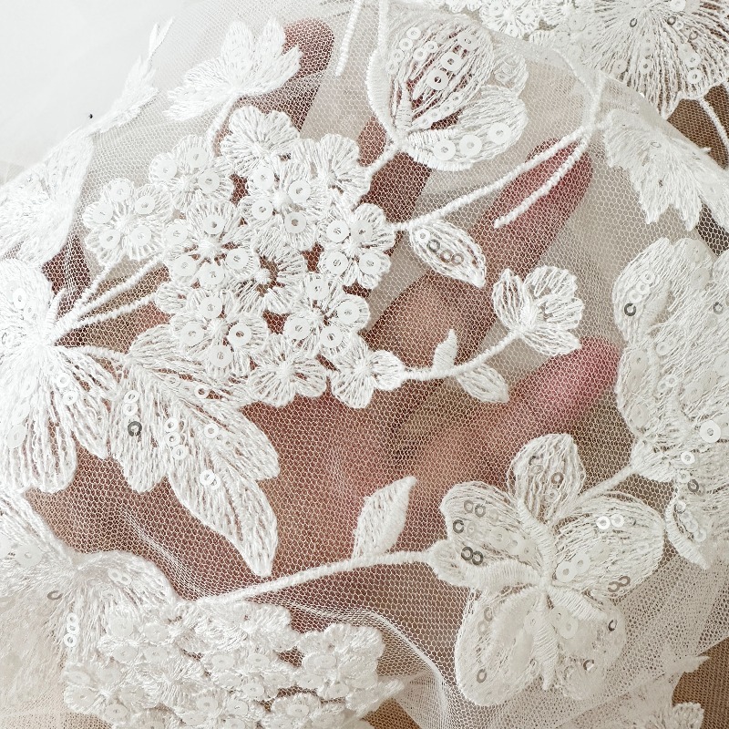 Custom Ivory White Sequin Cott - đánh giá và giá Sewing Net